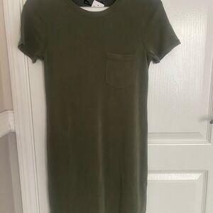 Abercrombie & Fitch Olive Green T-shirt dress